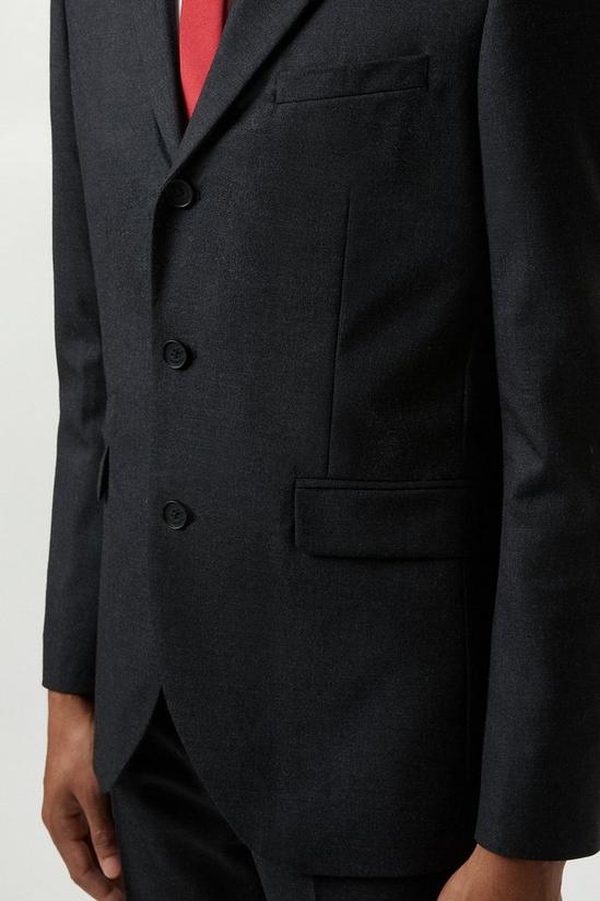 Burton Slim Fit Plain Charcoal Wool Suit Jacket 6