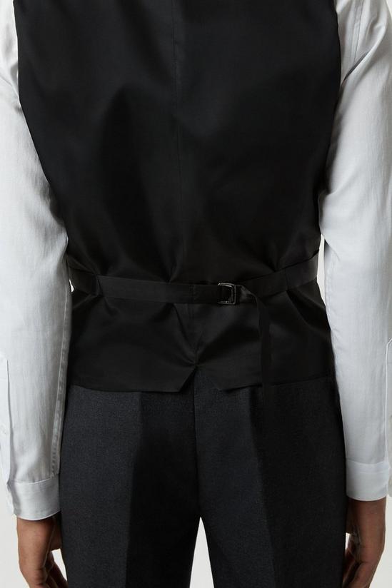 Burton Slim Fit Plain Charcoal Wool Suit Waistcoat 5