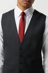 Burton Slim Fit Plain Charcoal Wool Suit Waistcoat thumbnail 6