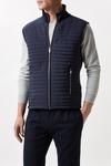 Burton Navy Quilted Funnel Neck Gilet thumbnail 1