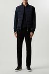 Burton Navy Funnel Neck Quilted Hybrid Jacket thumbnail 2