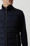 Burton Navy Funnel Neck Quilted Hybrid Jacket thumbnail 4