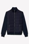 Burton Navy Funnel Neck Quilted Hybrid Jacket thumbnail 5