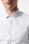 Burton White Long Sleeve Fine Striped Point Collar Shirt thumbnail 4
