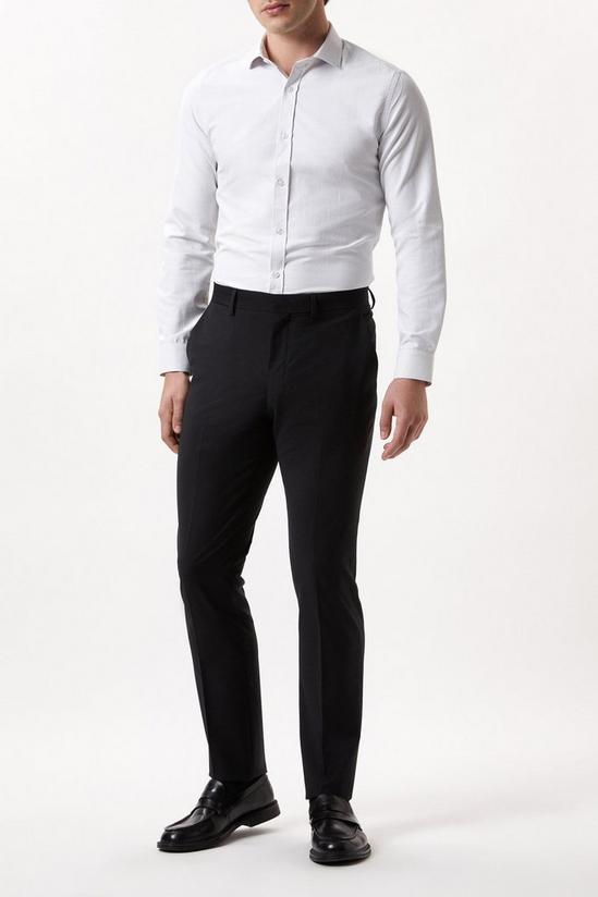 Burton White Slim Fit Long Sleeve Spot Shirt 2