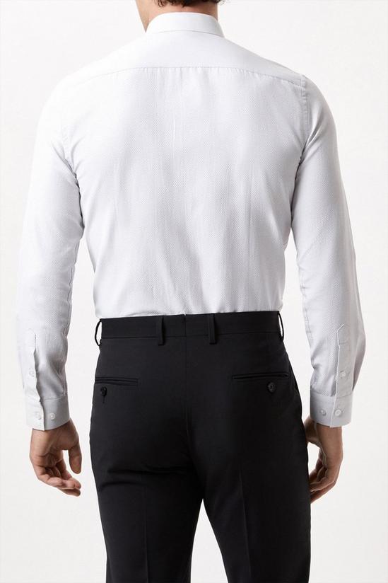 Burton White Slim Fit Long Sleeve Spot Shirt 3