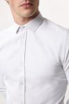 Burton White Slim Fit Long Sleeve Spot Shirt thumbnail 4