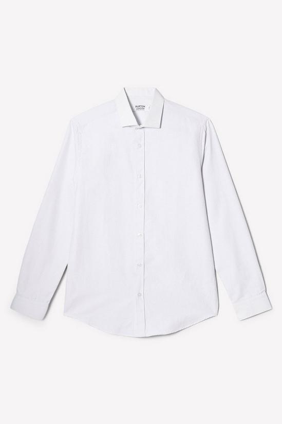 Burton White Slim Fit Long Sleeve Spot Shirt 5