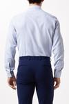 Burton Blue Slim Fit Long Sleeve Textured Striped Collar Shirt thumbnail 3