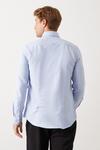 Burton Blue Tailored Fit Long Sleeve Puppytooth Cutaway Collar Shirt thumbnail 3