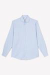Burton Blue Tailored Fit Long Sleeve Puppytooth Cutaway Collar Shirt thumbnail 5