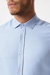 Burton Blue Slim Fit Long Sleeve Puppytooth Shirt thumbnail 4