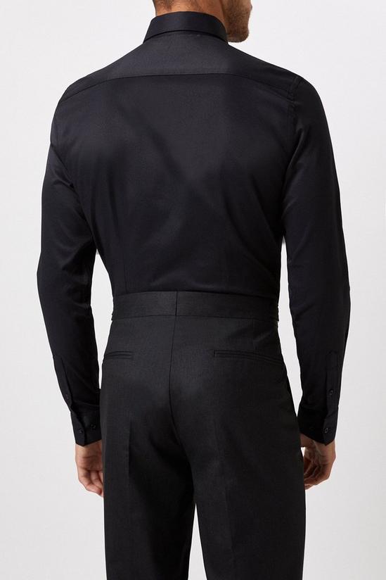 Burton Black Slim Fit Twill Point Collar Shirt 3
