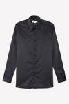 Burton Black Slim Fit Twill Point Collar Shirt thumbnail 5