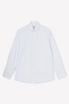 Burton White Tailored Fit Long Sleeve Grid Checked Cutaway Collar Shirt thumbnail 5