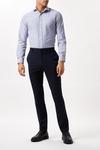 Burton Blue Tailored Fit Long Sleeve Striped Shirt thumbnail 2
