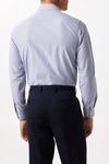 Burton Blue Tailored Fit Long Sleeve Striped Shirt thumbnail 3