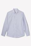 Burton Blue Tailored Fit Long Sleeve Striped Shirt thumbnail 5