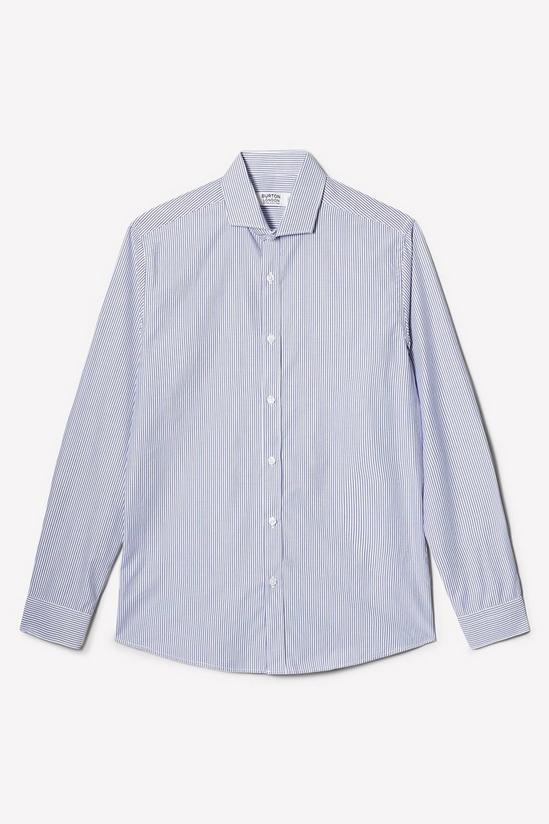 Burton Blue Tailored Fit Long Sleeve Striped Shirt 5