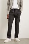 Burton Slim Fit Charcoal Pinstripe Drawstring Trousers thumbnail 2