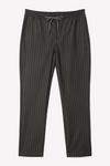 Burton Slim Fit Charcoal Pinstripe Drawstring Trousers thumbnail 5