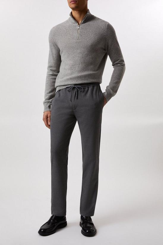 Burton Slim Fit Grey Drawstring Trousers 1