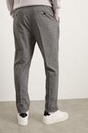 Burton Slim Fit Pleat Micro Check Charcoal Trousers thumbnail 3