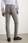 Burton Slim Fit Grey Herringbone Smart Trousers thumbnail 3
