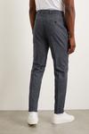 Burton Slim Fit Navy Textured Smart Trousers thumbnail 3
