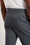 Burton Slim Fit Navy Textured Smart Trousers thumbnail 4