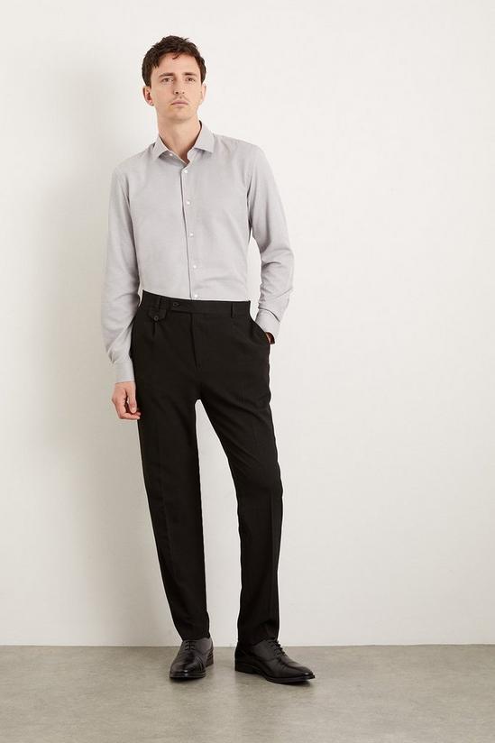 Burton Slim Fit Black Pocket Detail Smart Trousers 1