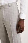 Burton Regular Fit Grey Check Smart Trousers thumbnail 4