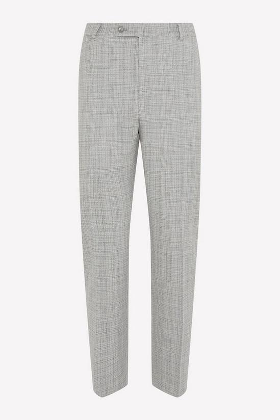 Burton Regular Fit Grey Check Smart Trousers 5