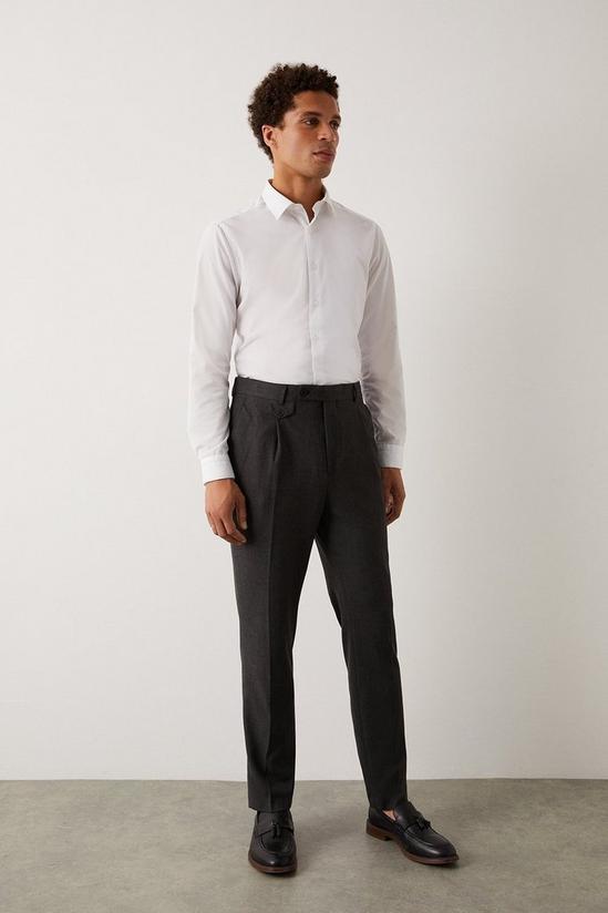 Burton Slim Fit Charcoal Pocket Detail Smart Trousers 1