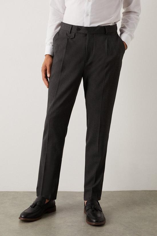 Burton Slim Fit Charcoal Pocket Detail Smart Trousers 2