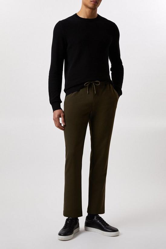 Burton Slim Fit Khaki Drawstring Trousers 1