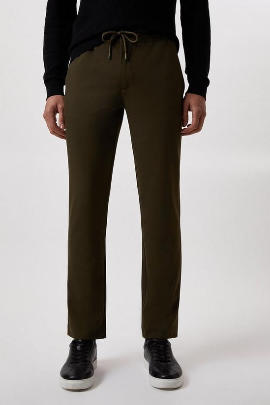 Burton Slim Fit Khaki Drawstring Trousers 2
