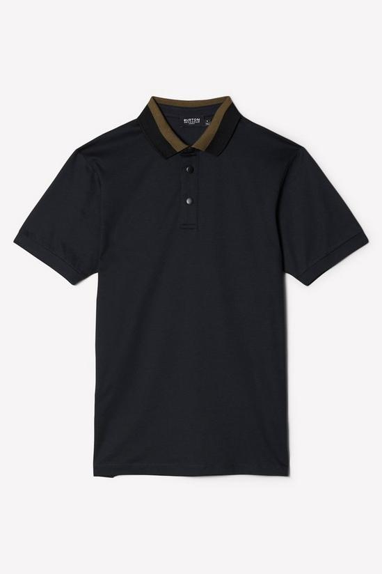 Burton Black Two Tone Collar Polo Shirt 5