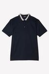 Burton Navy Two Tone Collar Polo Shirt thumbnail 5