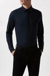 Burton Navy Mercerised Cotton Jersey Long Sleeve Shirt thumbnail 1