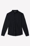 Burton Black Mercerised Cotton Jersey Long Sleeve Shirt thumbnail 5