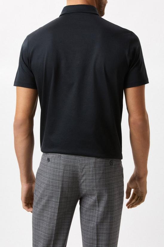 Burton Black Premium Mercerised Cotton Polo Shirt 3