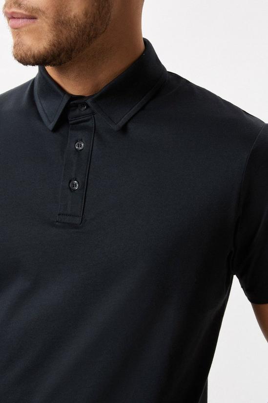 Burton Black Premium Mercerised Cotton Polo Shirt 4