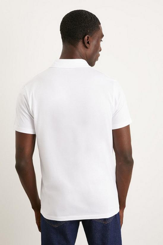 Burton White Premium Mercerised Cotton Polo Shirt 3