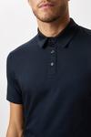 Burton Navy Premium Mercerised Cotton Polo Shirt thumbnail 4