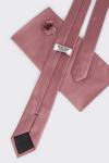 Burton Dusty Rose Pink Wedding Tie Set With Matching Lapel Pin thumbnail 3