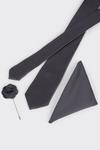 Burton Slate Wedding Tie Set With Matching Lapel Pin thumbnail 2