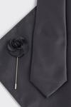 Burton Slate Wedding Tie Set With Matching Lapel Pin thumbnail 3