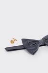 Burton Slate Silk Bow tie, Handkerchief & Cufflinks thumbnail 2
