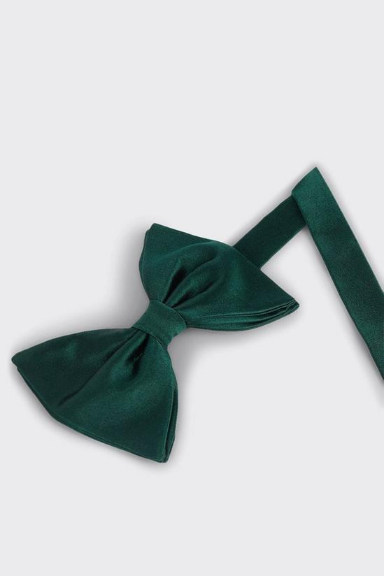 Burton Forest Green Silk Bow Tie 4